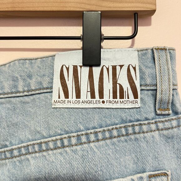 Mother SNACKS! The Pleated Fun Dip Puddle Cotton Jeans in Just a Nibble Size 28 - Picture 7 of 13